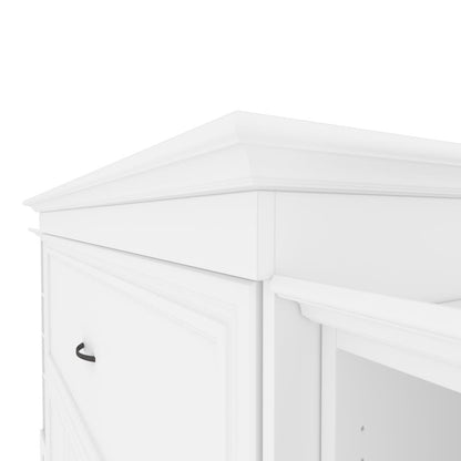 Versatile Queen Murphy Bed and 2 Closet Organizers with Doors (115W)