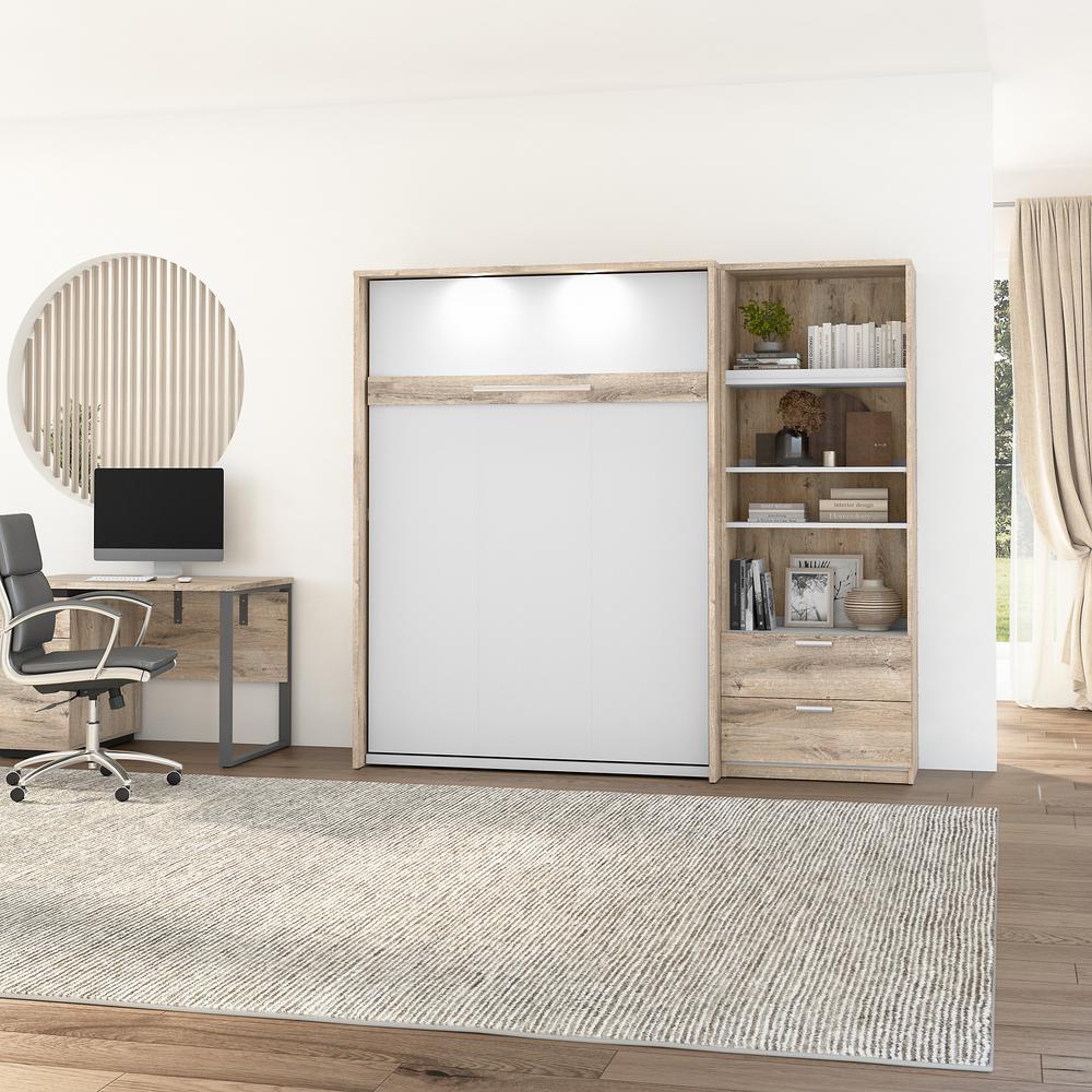 Cielo Full Murphy Bed with Closet Organizer (89W)