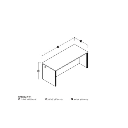 72W Desk Shell