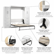 Pur Queen Murphy Bed with Closet Storage Cabinets (115W)