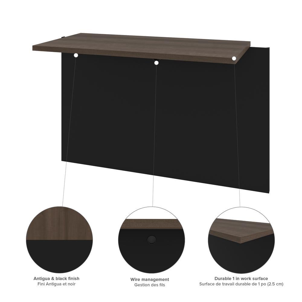72W U-Shaped Executive Desk with Lateral File Cabinet