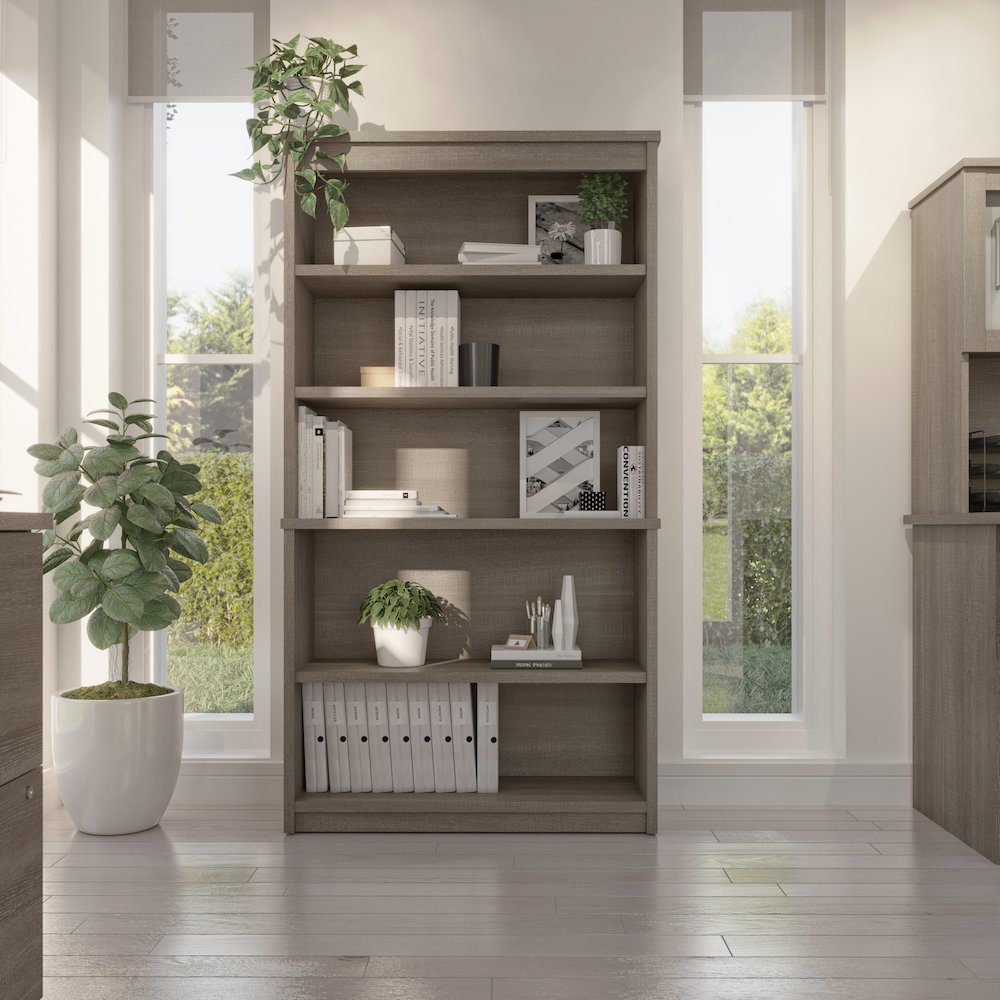 Bestar Universel 36W Bookcase in bark grey