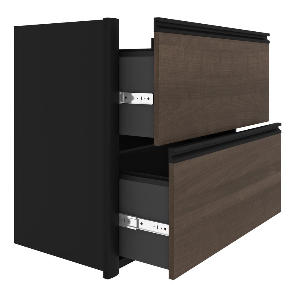 72W U-Shaped Executive Desk with Lateral File Cabinet