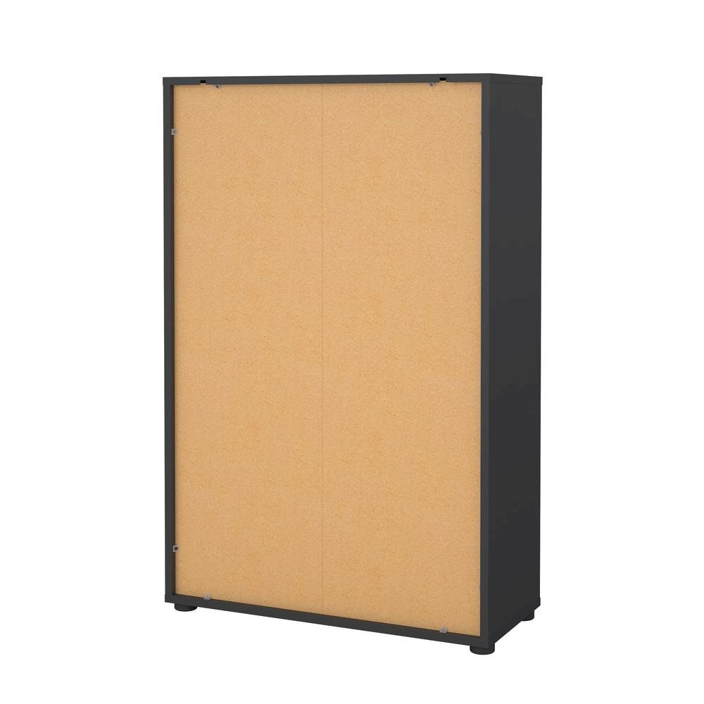 Modern Gray 3-Shelf Bookcase with Adjustable Storage for Home Office