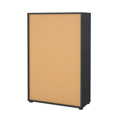 Modern Gray 3-Shelf Bookcase with Adjustable Storage for Home Office