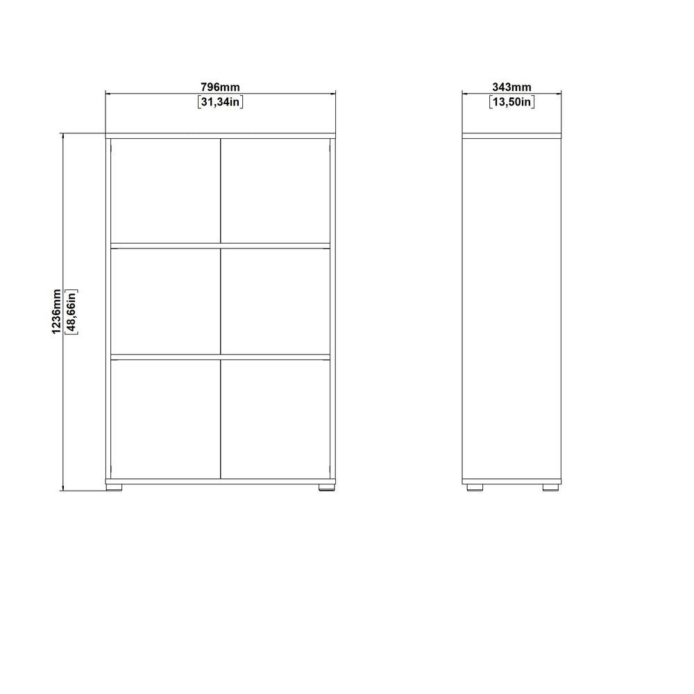 Modern Gray 3-Shelf Bookcase with Adjustable Storage for Home Office