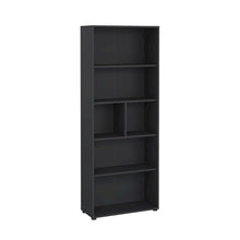 Contemporary Gray 6-Shelf Bookshelf for Bedroom, Office, or Living Room