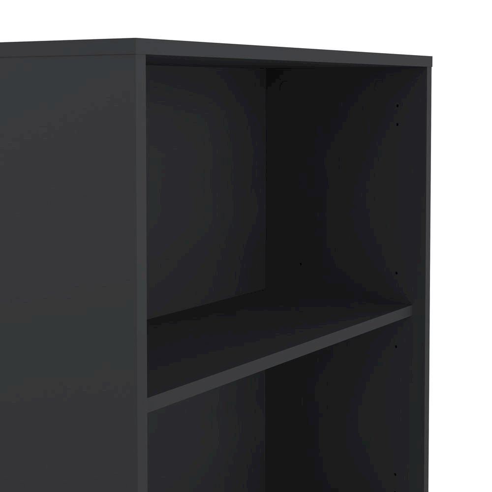 Contemporary Gray 6-Shelf Bookshelf for Bedroom, Office, or Living Room