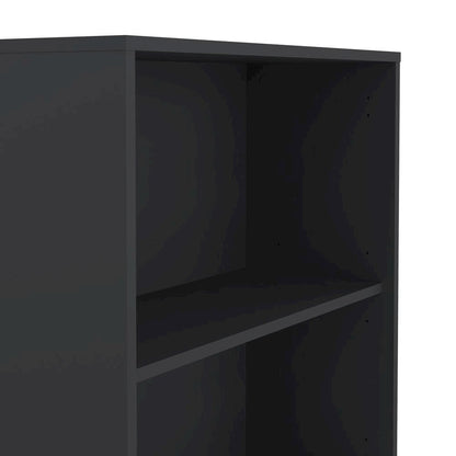 Contemporary Gray 6-Shelf Bookshelf for Bedroom, Office, or Living Room