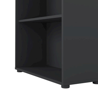 Contemporary Gray 6-Shelf Bookshelf for Bedroom, Office, or Living Room