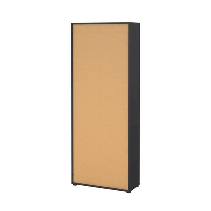 Contemporary Gray 6-Shelf Bookshelf for Bedroom, Office, or Living Room