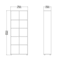 Contemporary Gray 6-Shelf Bookshelf for Bedroom, Office, or Living Room