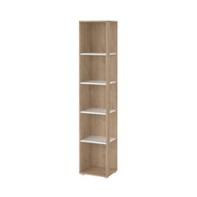 Brown 5-Shelf Bookcase with Side Access Design for Home or Office