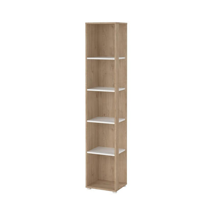 Brown 5-Shelf Bookcase with Side Access Design for Home or Office
