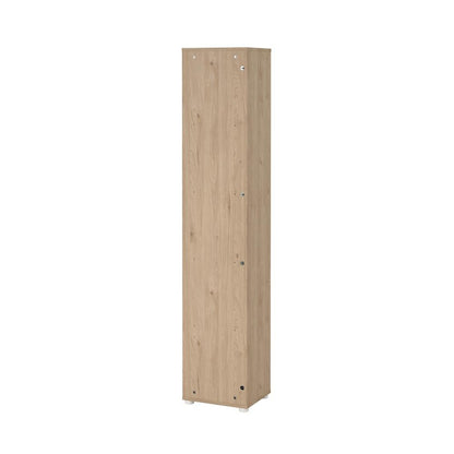 Brown 5-Shelf Bookcase with Side Access Design for Home or Office