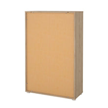 Brown 3-Shelf Bookcase with 2 Doors and Adjustable Storage Shelves