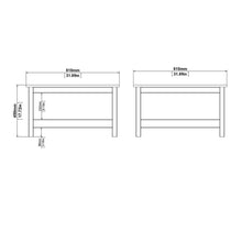 Modern Black Matte Coffee Table with Open Shelf for Living Room