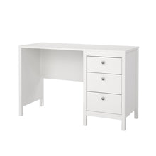 White 3-Drawer Computer Desk for Home Office or Study Table Area