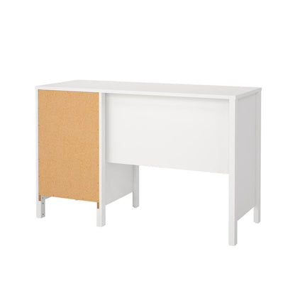 White 3-Drawer Computer Desk for Home Office or Study Table Area