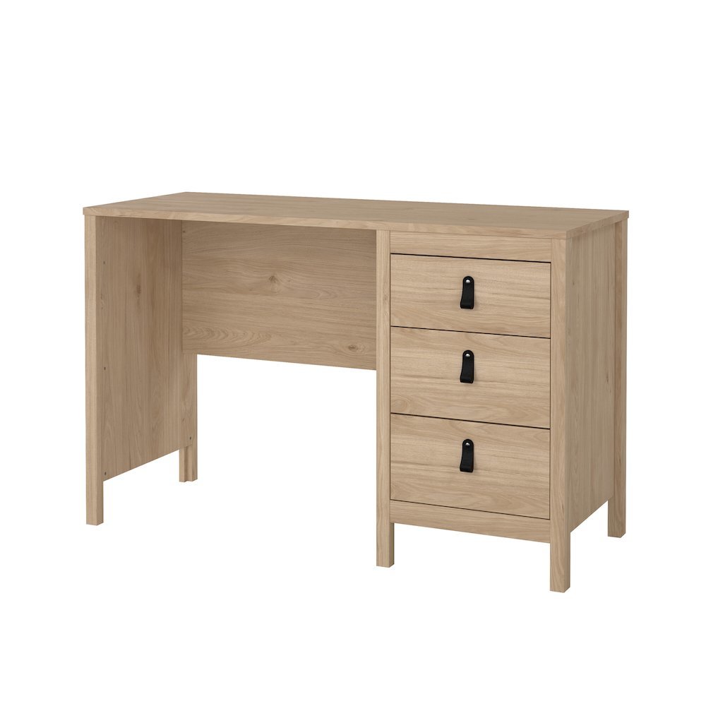Brown 3-Drawer Home Office Desk for Computer Work or Study Table