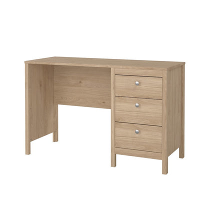 Brown 3-Drawer Home Office Desk for Computer Work or Study Table