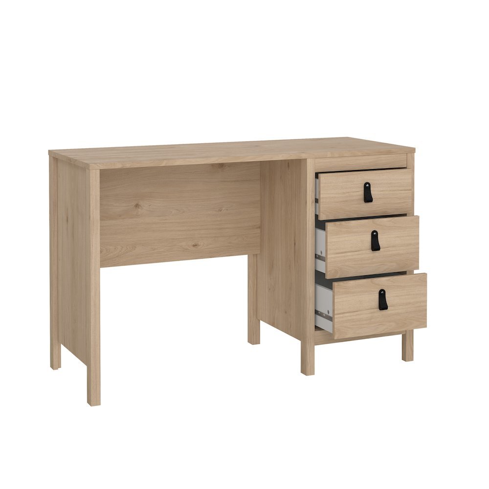 Brown 3-Drawer Home Office Desk for Computer Work or Study Table