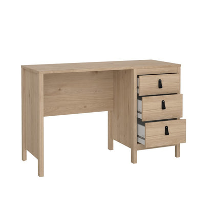 Brown 3-Drawer Home Office Desk for Computer Work or Study Table