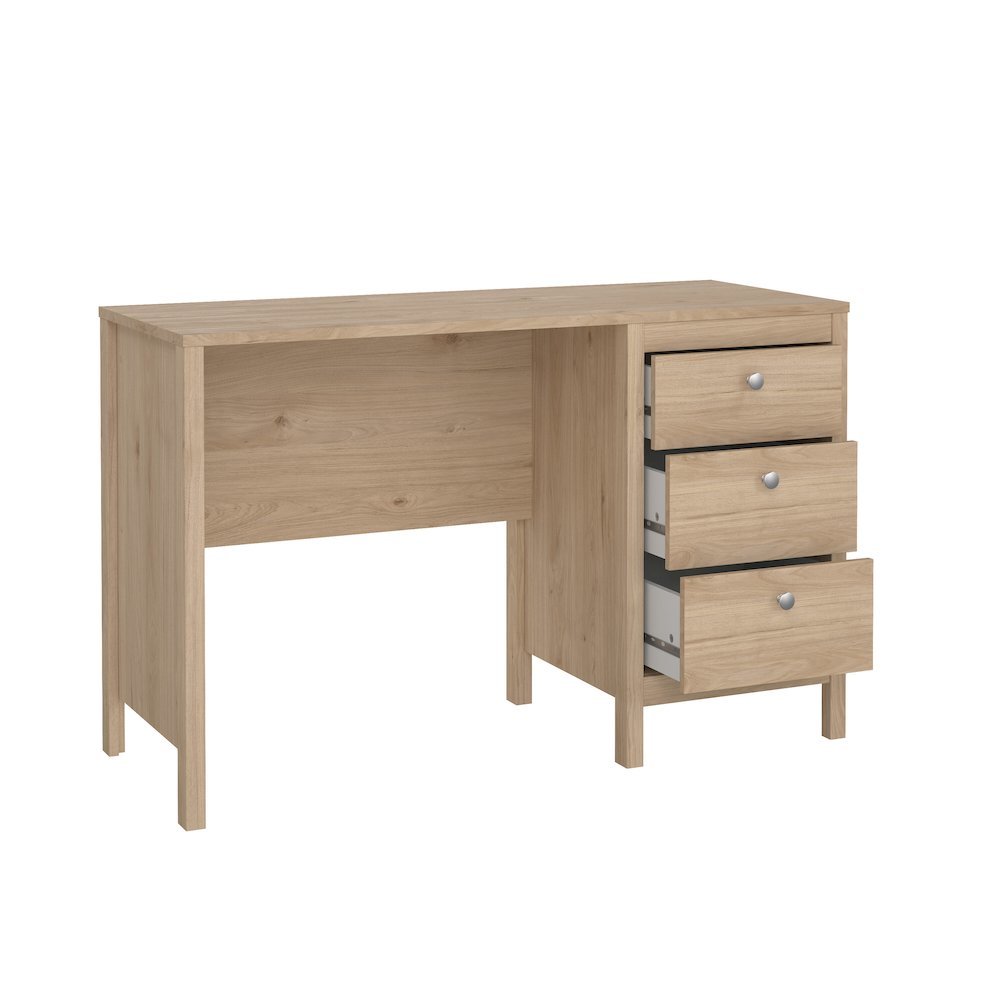 Brown 3-Drawer Home Office Desk for Computer Work or Study Table
