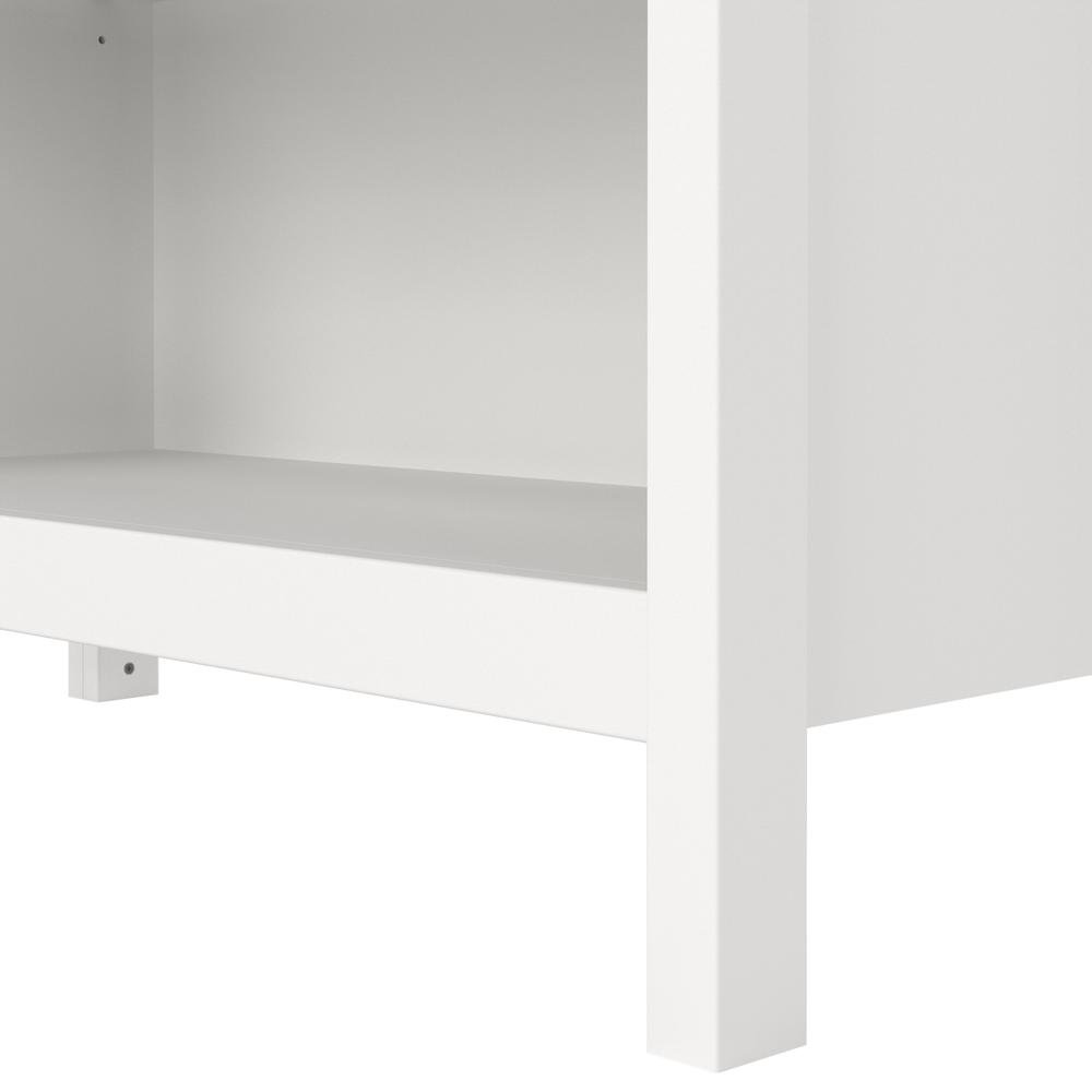 Modern White 6-Shelf Bookcase with Adjustable Shelves for Home Office