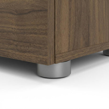 Walnut Nightstand with 2 Drawers and Timeless Style for Bedroom Storage