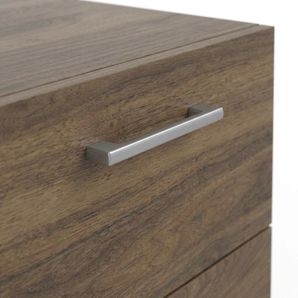 Walnut Nightstand with 2 Drawers and Timeless Style for Bedroom Storage