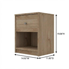 Hickory Nightstand with One Drawer and Timeless Style