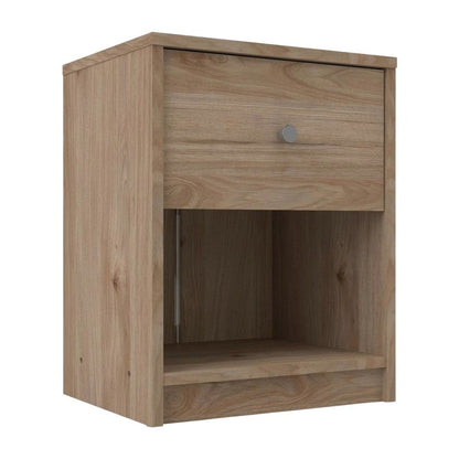 Hickory Nightstand with One Drawer and Timeless Style