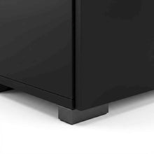 Black Matte TV Stand with 2 Drawers and 1 Shelf for Living Room