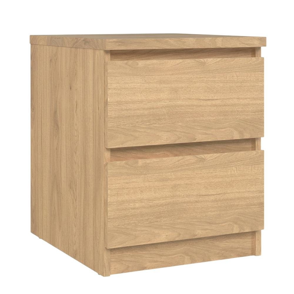 Hickory Nightstand with 2 Drawers and Timeless Design