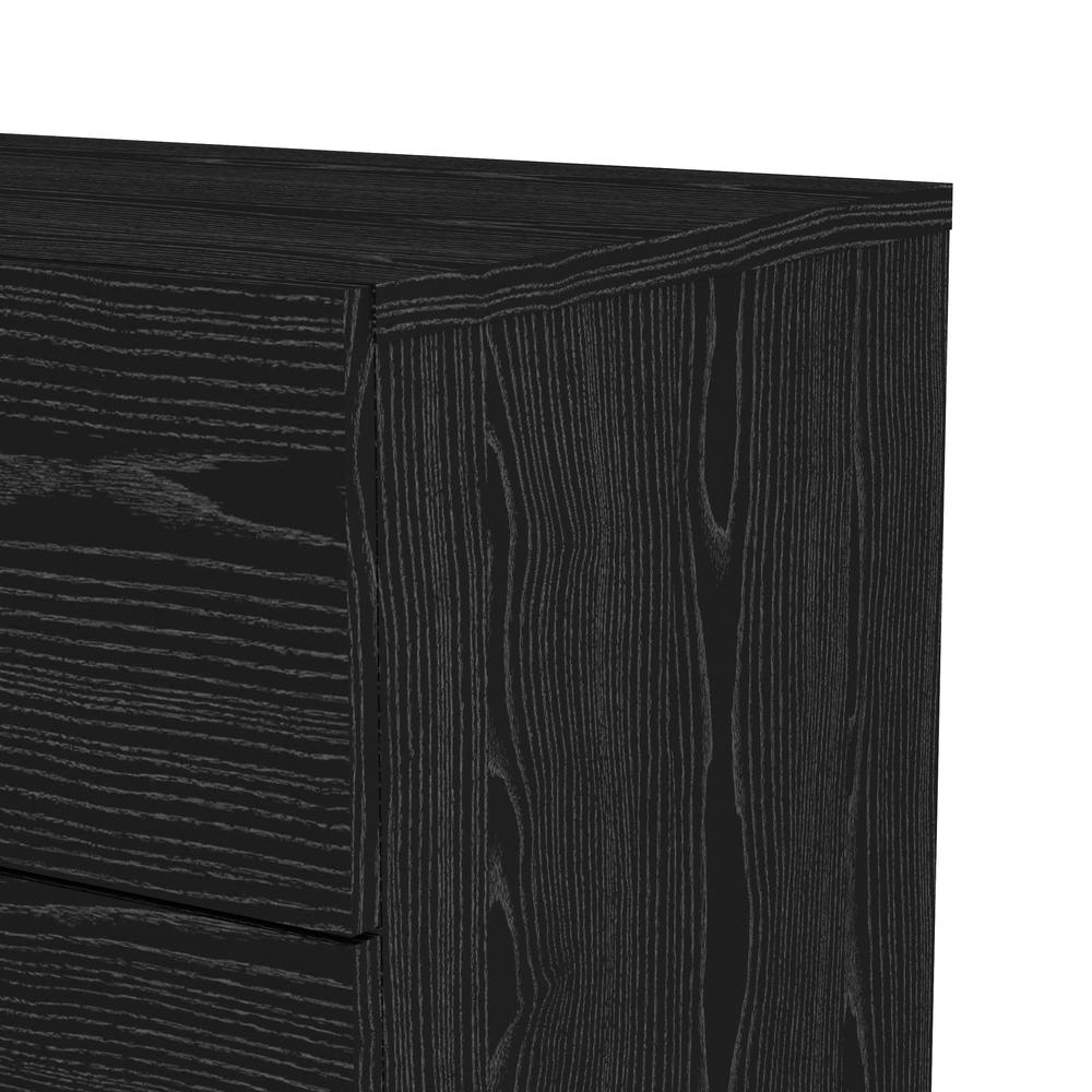 Austin 8 Drawer Double Dresser, Black Woodgrain
