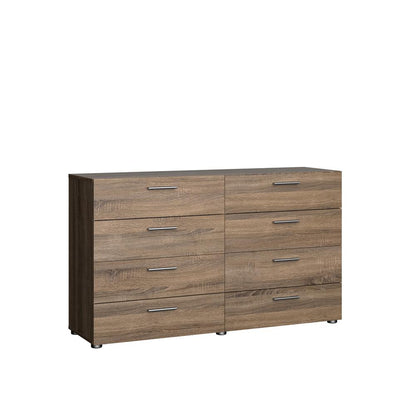 Elegant 8 Drawer Dresser in Truffle Oak for Modern Bedroom Storage Solutions