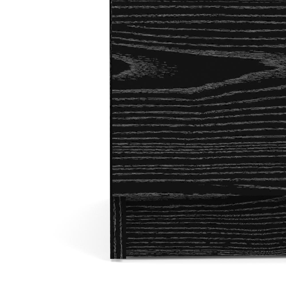 Black 2 Drawer Nightstand - Bedroom Bedside Drawer Storage Furniture