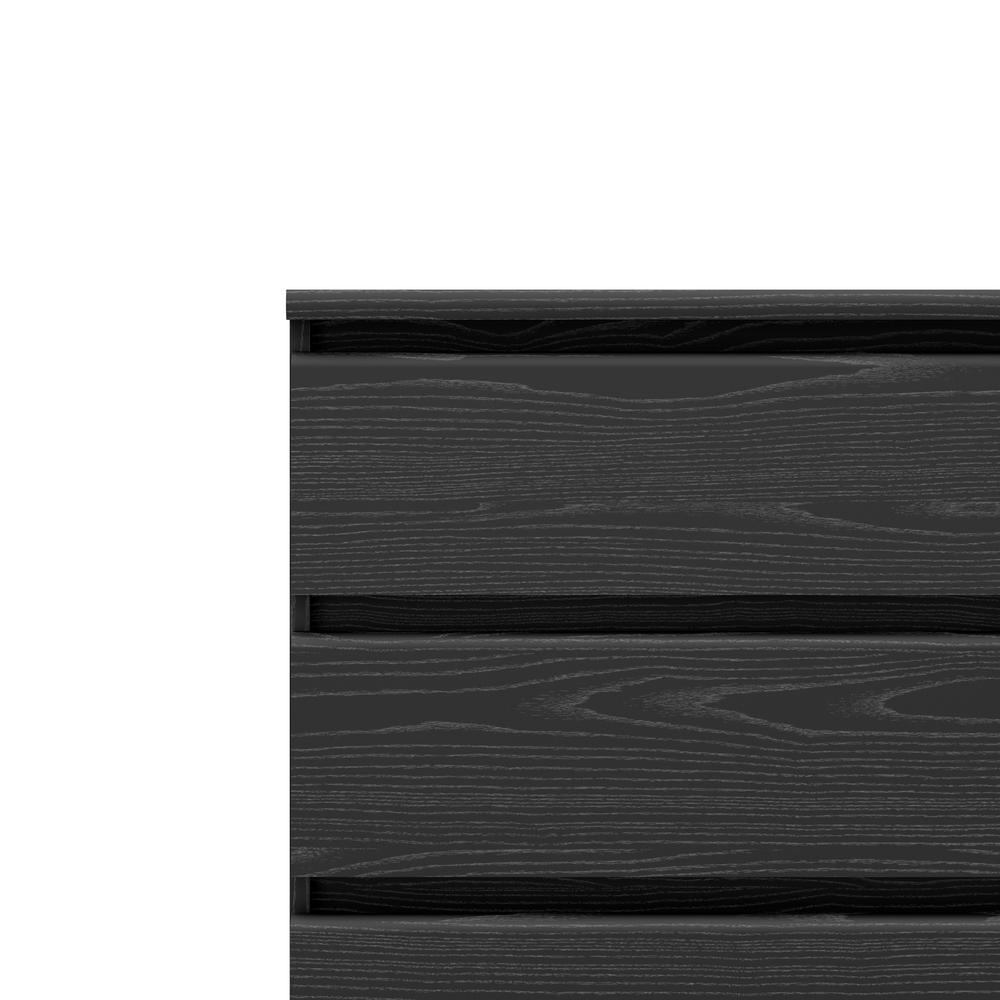 Black 6 Drawer Dresser - Elegant Bedroom and Closet Wood Dresser Storage