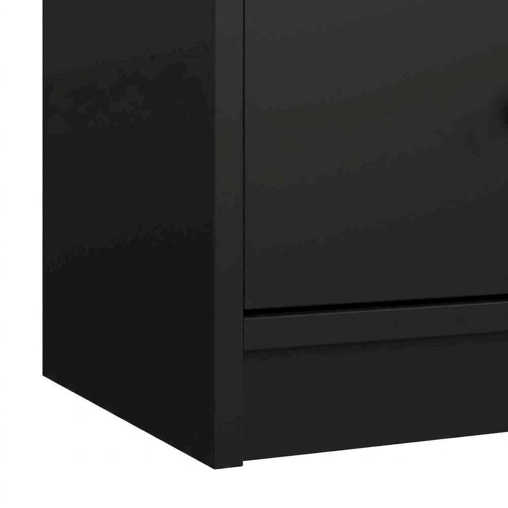 3-Piece Black Bedroom Set with Double Dresser and Nightstands