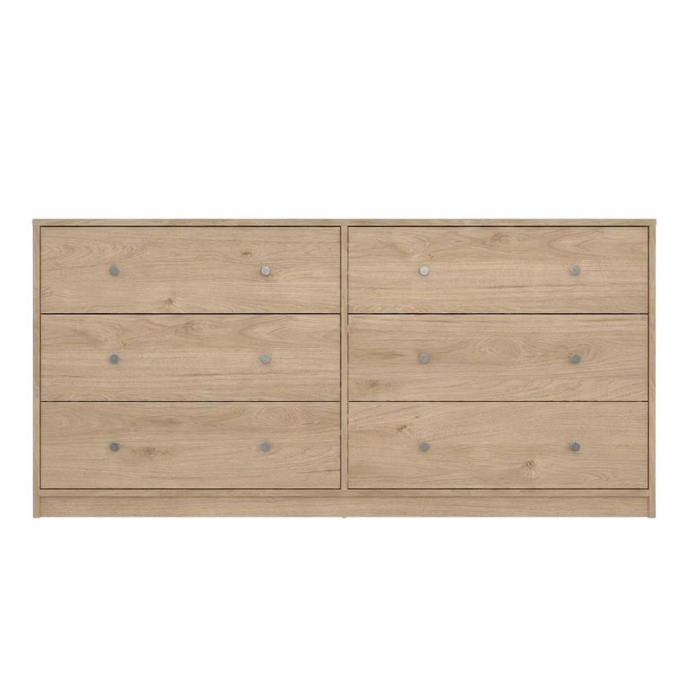 Three-Piece Bedroom Set with Double Dresser and Nightstands, Timeless Design