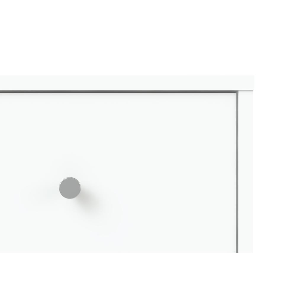 White 1 Drawer Nightstand - Modern Gray Nightstand with Hidden Compartment