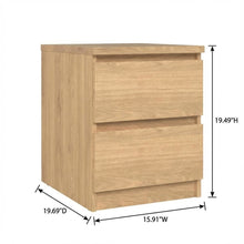 Hickory Nightstand with 2 Drawers and Timeless Design