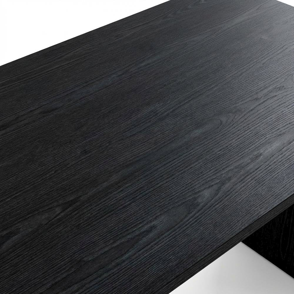 Black 5-Drawer Computer Desk with Storage for Home Office or Workspace