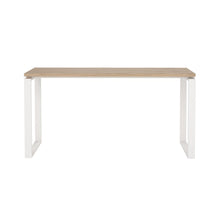 Brown Computer Desk with Metal Legs for Home Office or Study Room