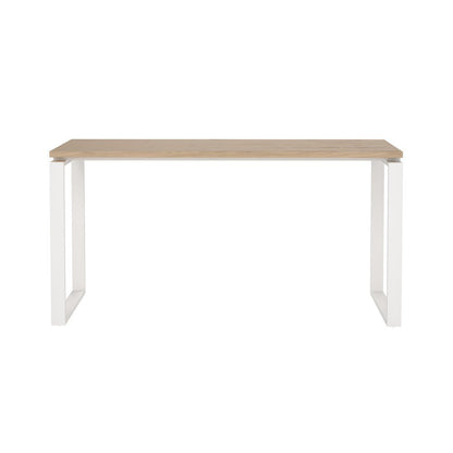 Brown Computer Desk with Metal Legs for Home Office or Study Room