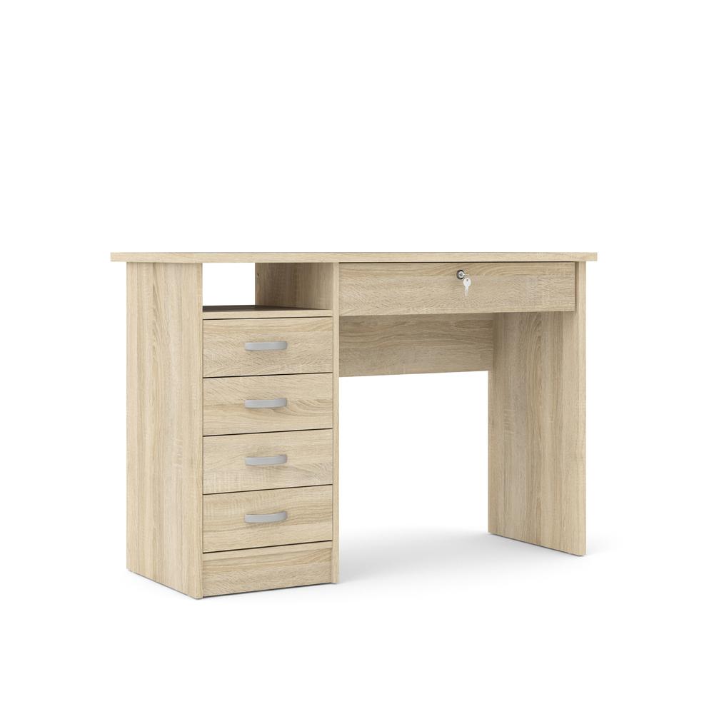 Desk with 5 Drawers, Oak