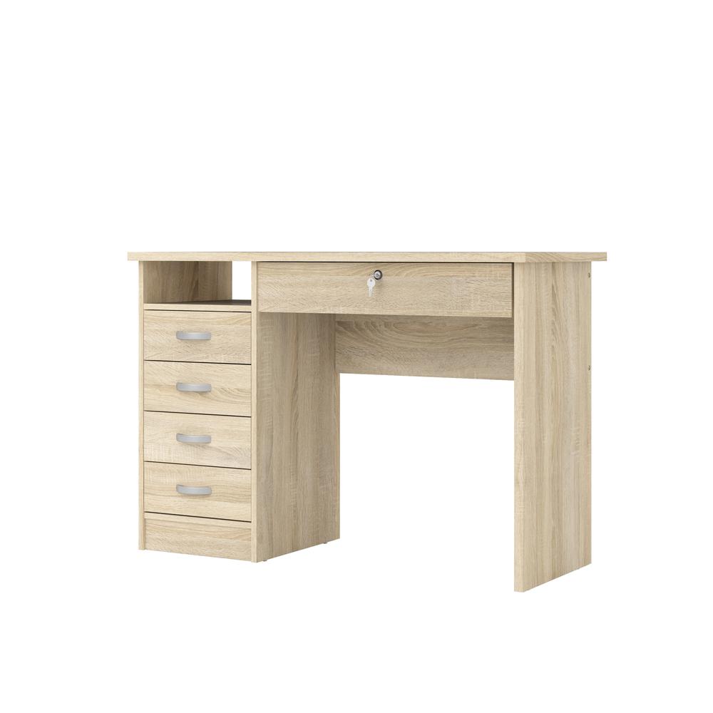 Desk with 5 Drawers, Oak