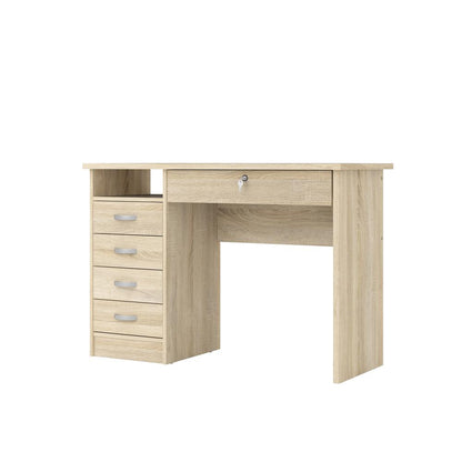 Desk with 5 Drawers, Oak