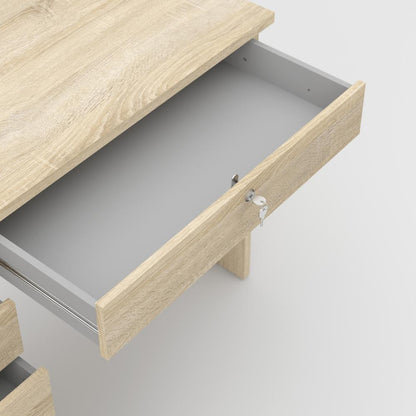 Desk with 5 Drawers, Oak